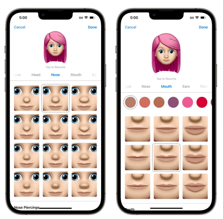 卢龙苹果手机维修分享​iOS 16中的拟我表情有了哪些变化和升级 