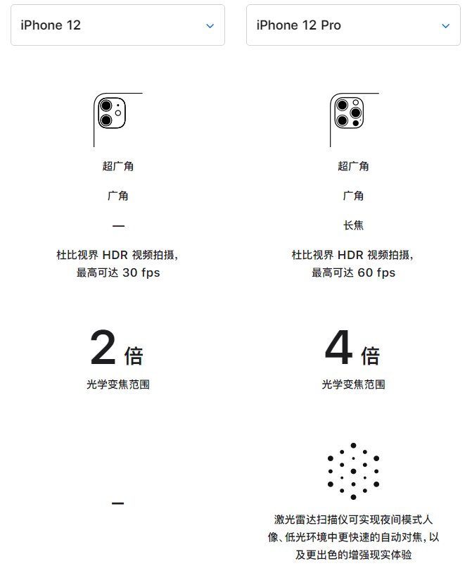 卢龙苹果手机维修分享苹果 iPhone 12 与 iPhone 12 Pro 选哪款 